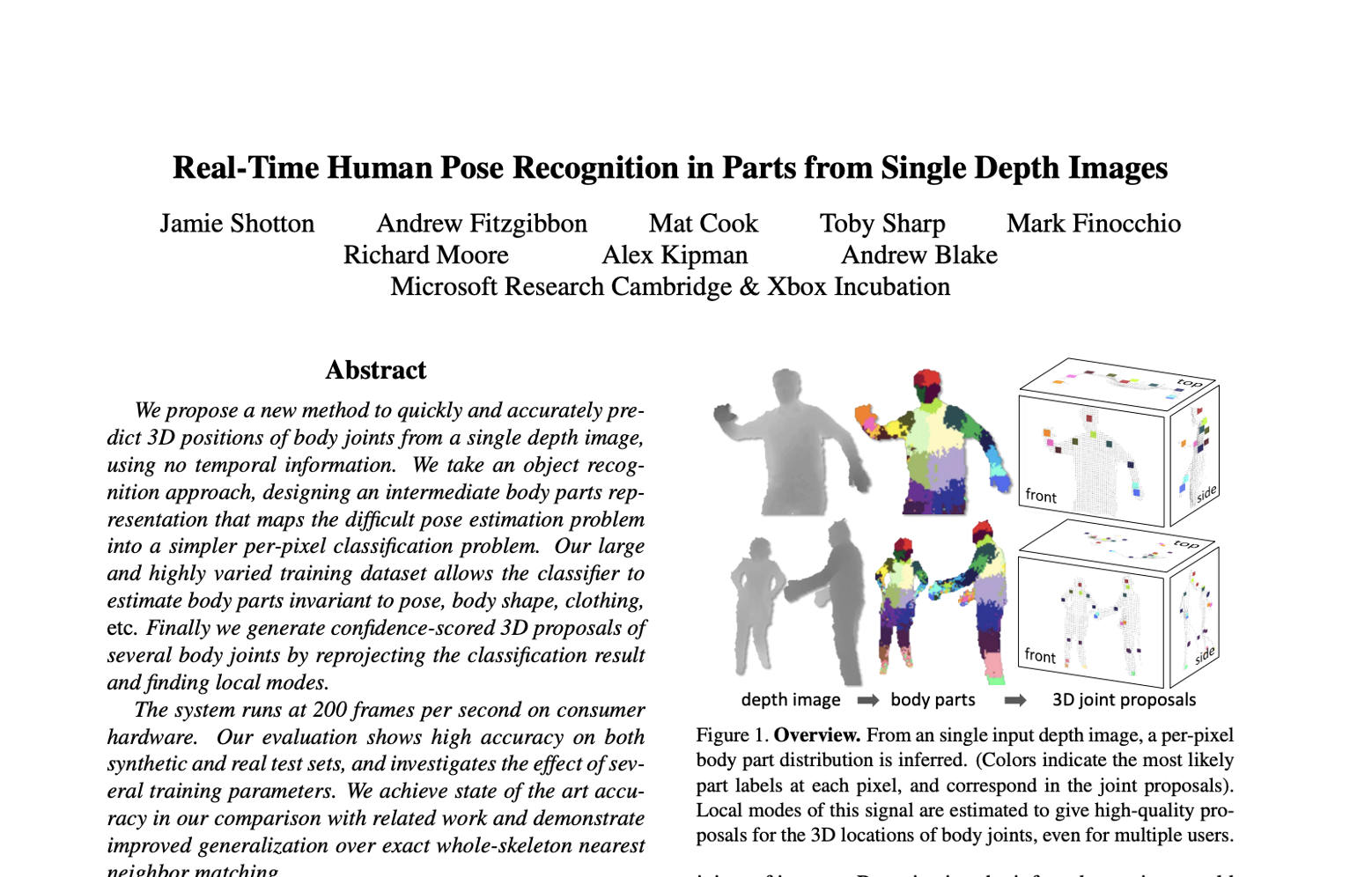 Screenshot of a paper showing how to highlight pose estimates from a 3D scan of body position